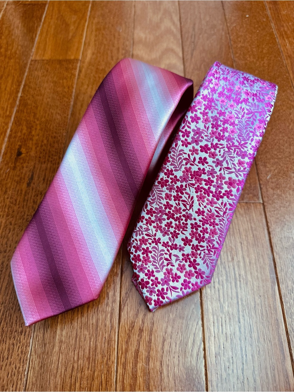 Egara Men's Regular Pink Patterned Polyester Tie Bundle NWOT